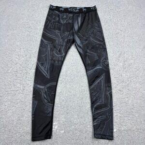 Venum Gladiator Spats Men's XXL Black AOP Sporton MMA Pull On Stretch Leggings